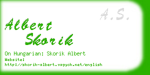 albert skorik business card